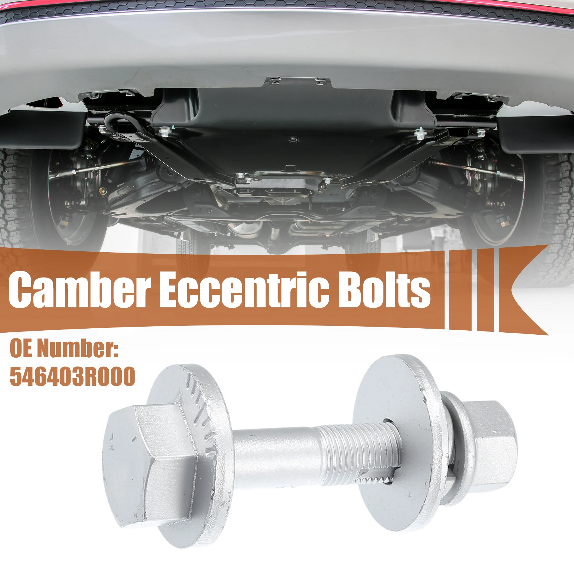 UXCELL 1-2 Set Eccentric Alignment Camber Bolt for HYUNDAI for KIA 2011-2016 546403R000 Suspension Control Arm Cam Adjustmen