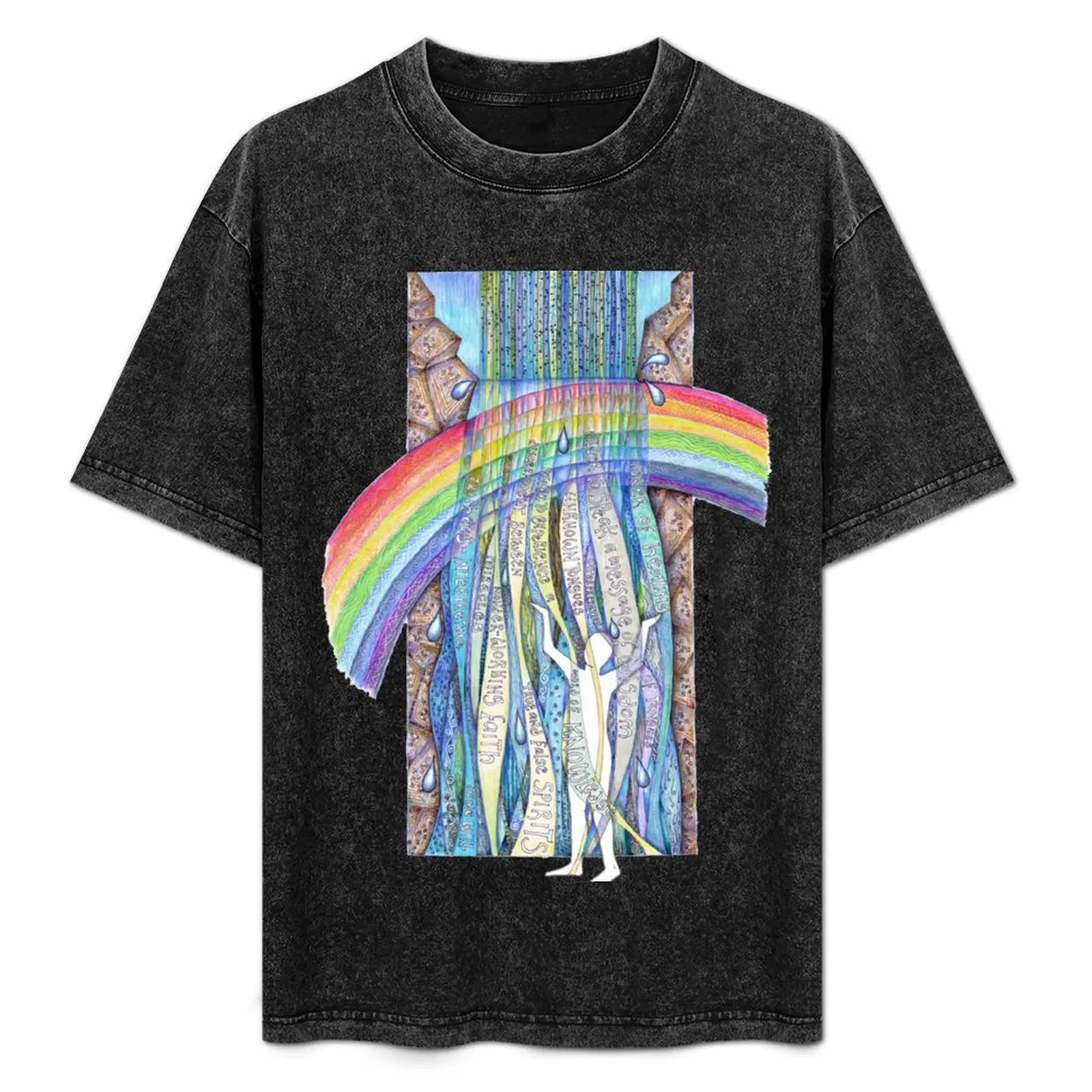 

Gifts of the Spirit T-Shirt Retro Style Print Casual Top