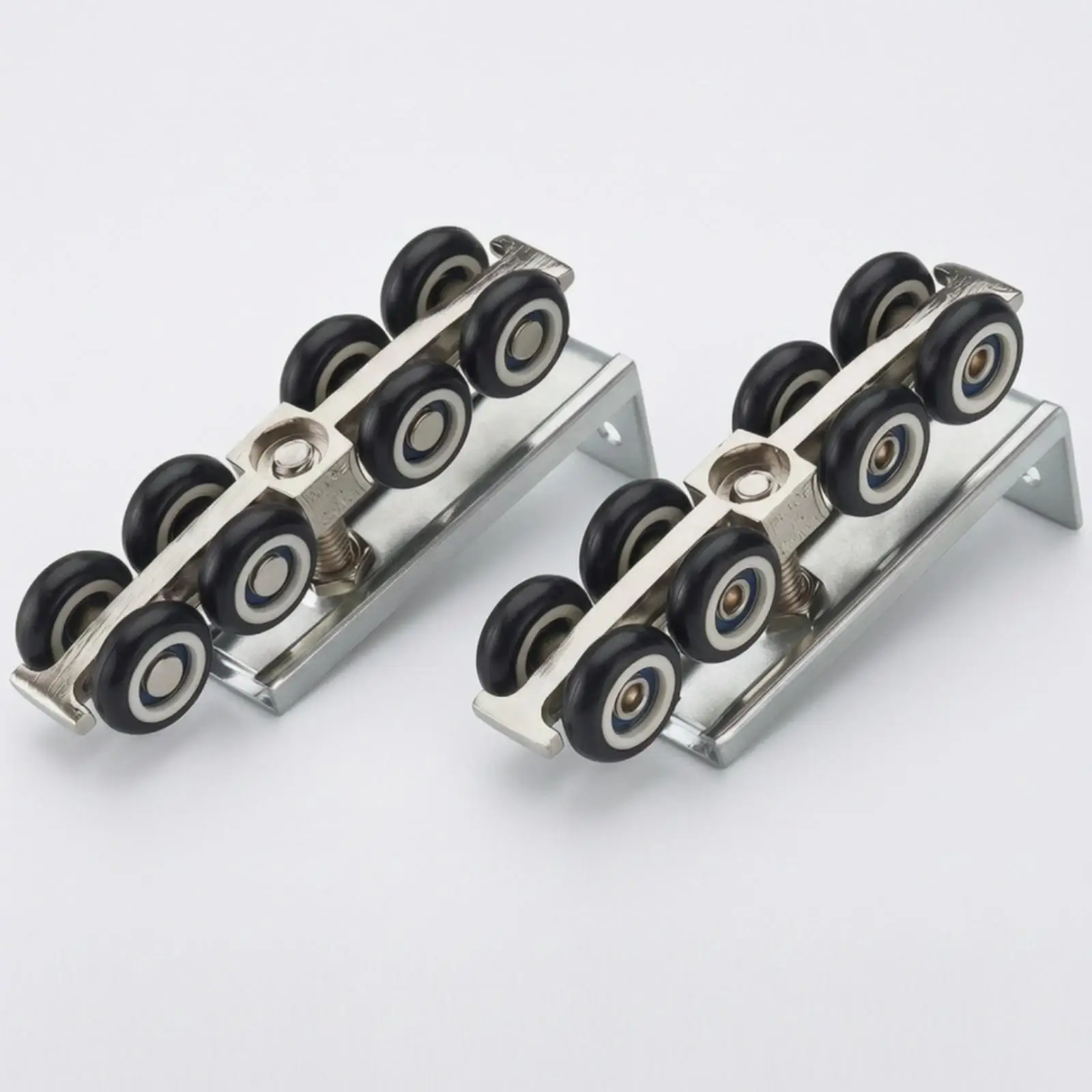 2 Pieces Top Hung Sliding Door Rollers Adjustable Home Hardware Long-Lasting