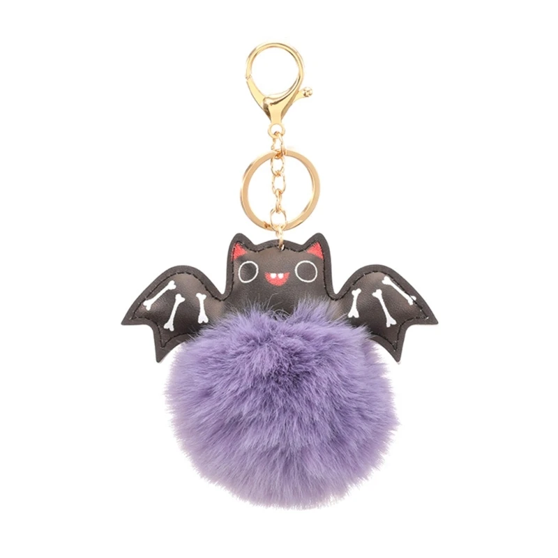 Halloween vleermuis sleutelhanger dieren sleutelhanger schattige pluche bal sleutelhanger charme