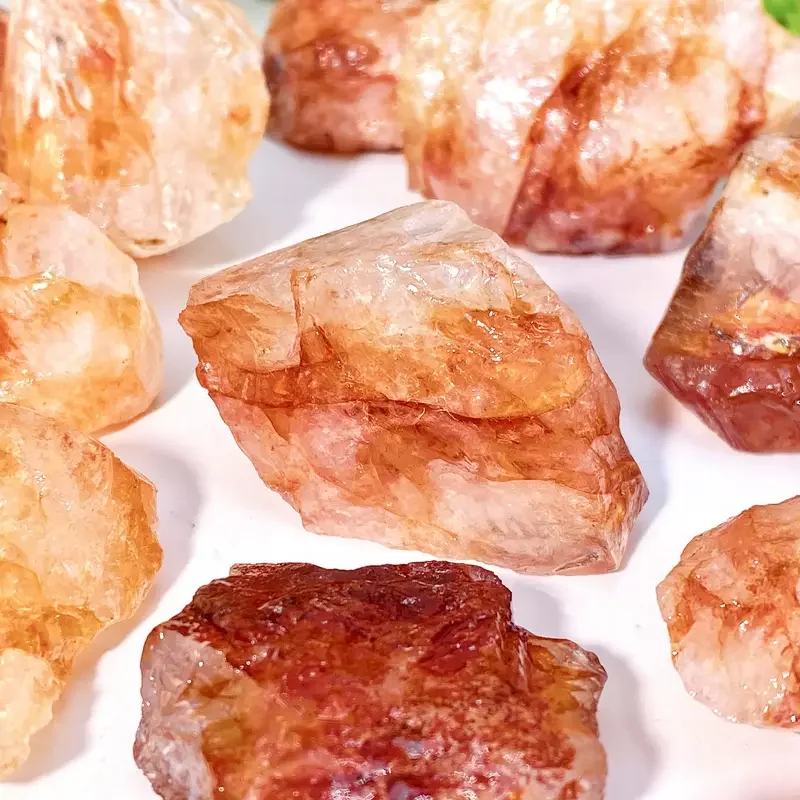 Natural Red Flower Agate Raw Rough Crystal Stone Healing crystal Mineral Specimen for Home Decoration Jewelry Making Gift