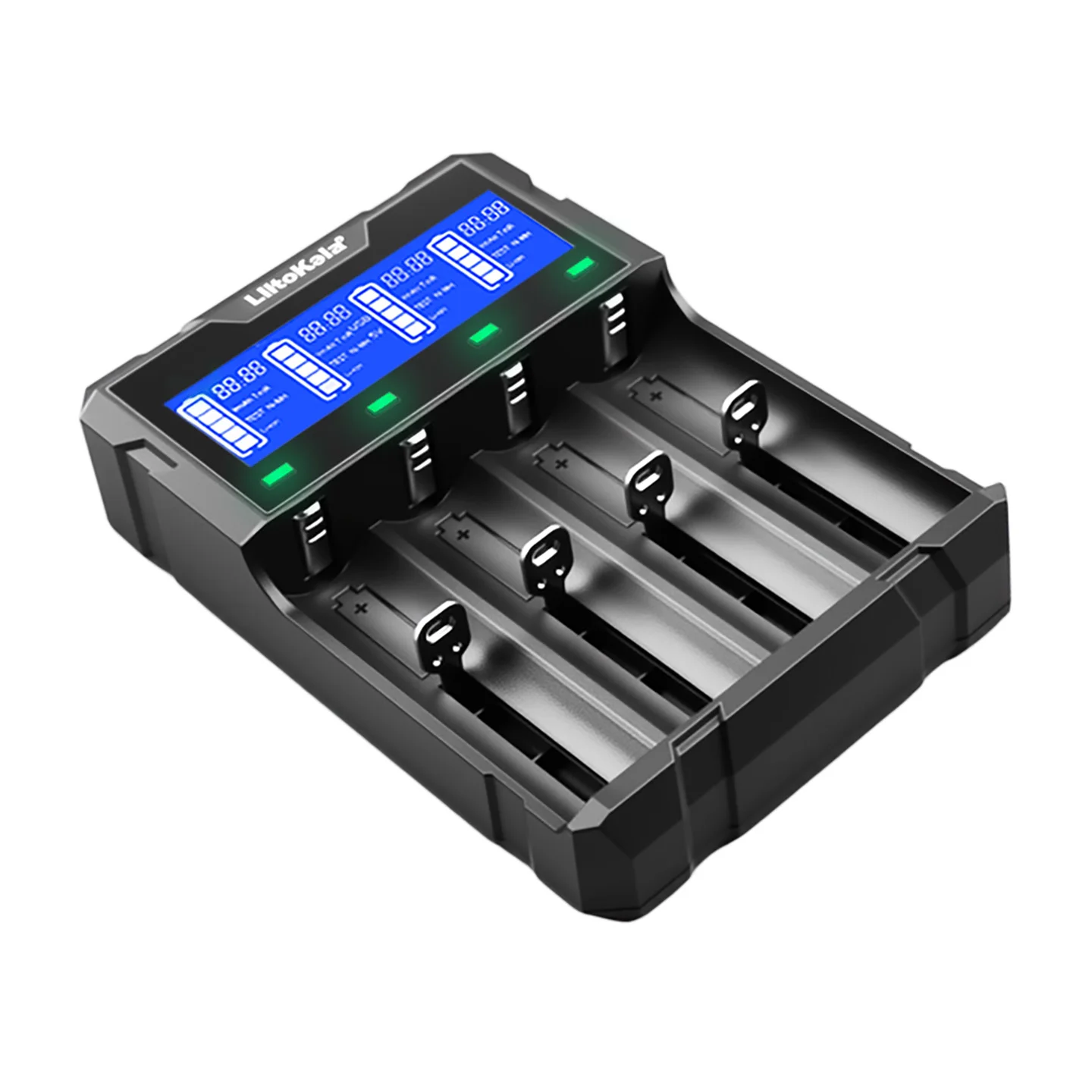 1-10 قطعة LiItoKala Lii-K4 21700 26650 AA بطاريات ليثيوم قابلة للشحن الذكية LCD شاحن بطارية ل