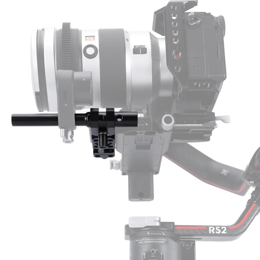Niceyrig Manfrotto Standard Dovetail Clamp with 15MM Single Rod Clamp & 12MM to 15MM Rod for Follow Focus/DJI RS Focus Motor - Image 5
