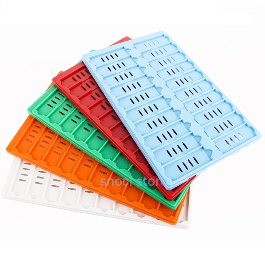 Microscope Slide Storage rack ABS Plastic Fits 25×75mm&1×3in Slide Microscope Slide Drying Rack Storage Drying Plate,1Piece