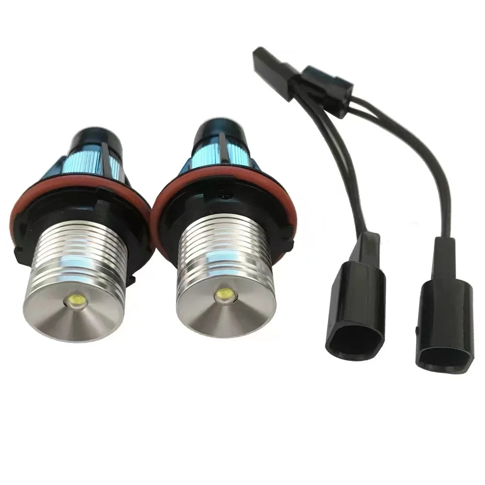 2 قطعة سيارة LED في Canbus 12V الأبيض E39 6W * 2 زاوية عيون مصباح تحديد أبعاد المركبة ل BMW E87 E39 M5 E60 E61 E63 E64 M6 E65 E66 E83 X3 E53 X5