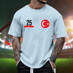 Men's Short Sleeve T Shirt Summer Turkey Sport Prints Casual Ventilate Holiday Party Number Print Men Oversized Top Tees