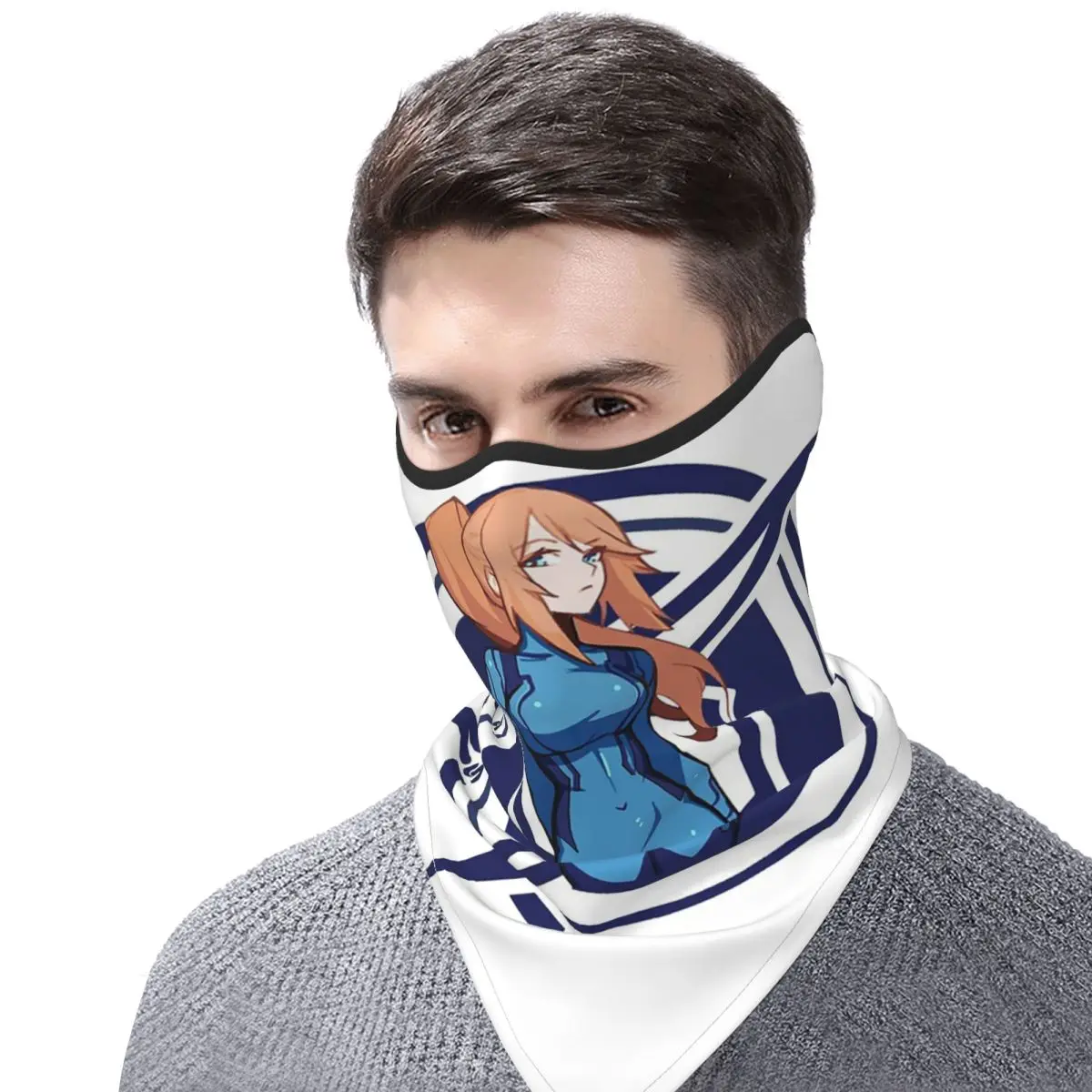 Забавная маска для лица и шеи с принтом Samus Returns из игры Metroid Dread, бандана, мотоциклетная маска, унисекс, для взрослых, дышащая.