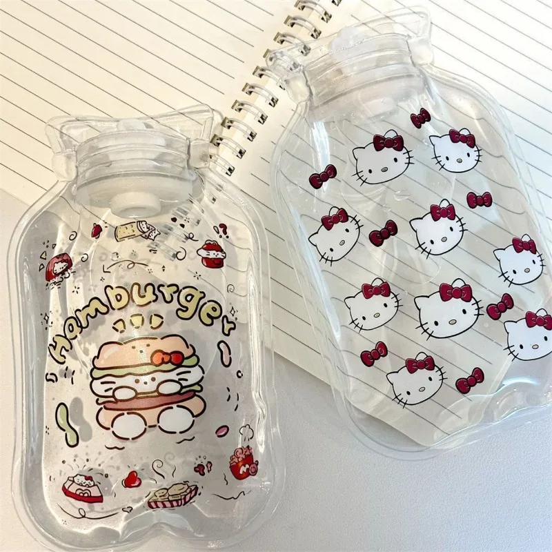 

Hello Kitty Water Bag Cute Anime Women Portable Cartoon Transparent Hot Water Bag Portable Student Girl Supplies Gift Wholesale