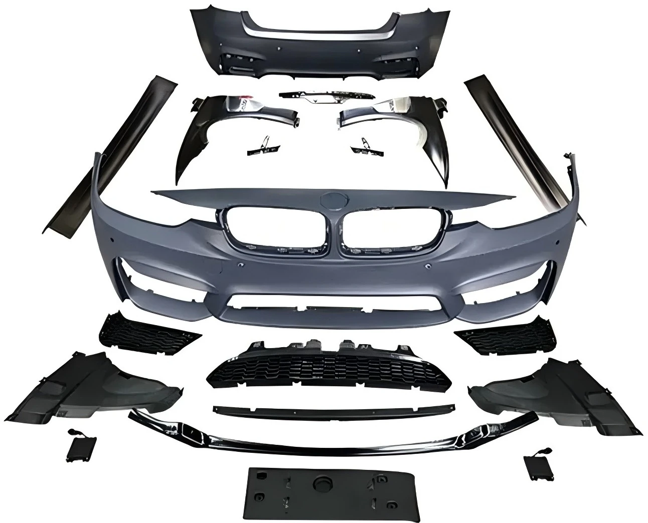 

For 3 Series F30 F35 320i 328i 335i Upgrade M3 Body Kit Grilles Fenders Side Skirt Rear Car Bumper Diffuser F30 Car Bumpers