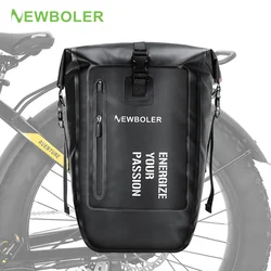 NEWBOLER Bike Pannier Bag 27L Big Capacity Waterproof Travel Cycling Bag Bicycle Rear Seat Trunk Bag Electric Bike Accessories