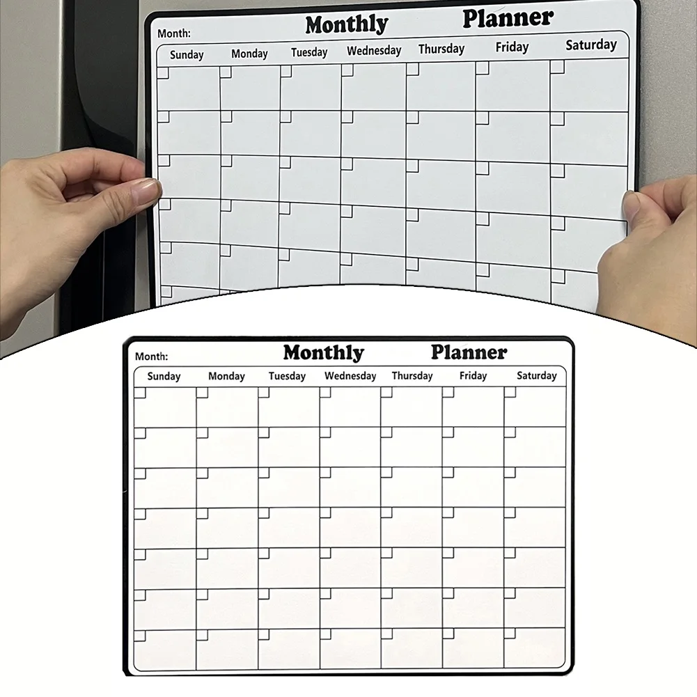 Magnetic Dry Erase Monthly Calendar Board Grocery To Do List Planner Calendar Personalized Home Decoration Household Supplies