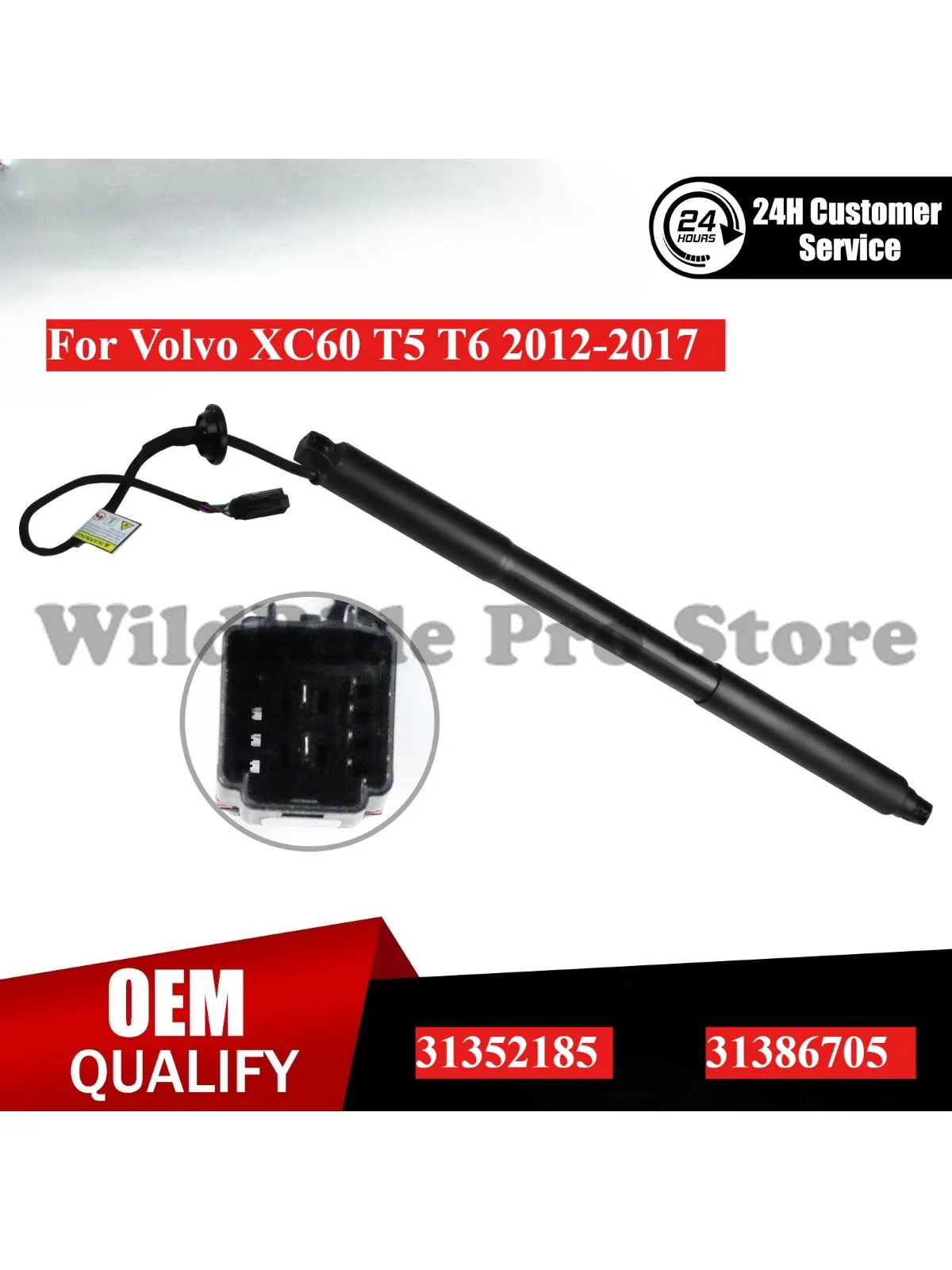 

1x OEM-Grade Rear Left Power Lift Support for Volvo XC60 T5/T6 2012-2017 - 31386705, Quiet & Rustproof