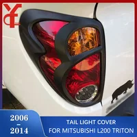 Ycsunz-cubierta de luz trasera ABS cromada negra, accesorios para Mitsubishi L200 Triton 2006-2014, capó de lámpara trasera, piezas de coche