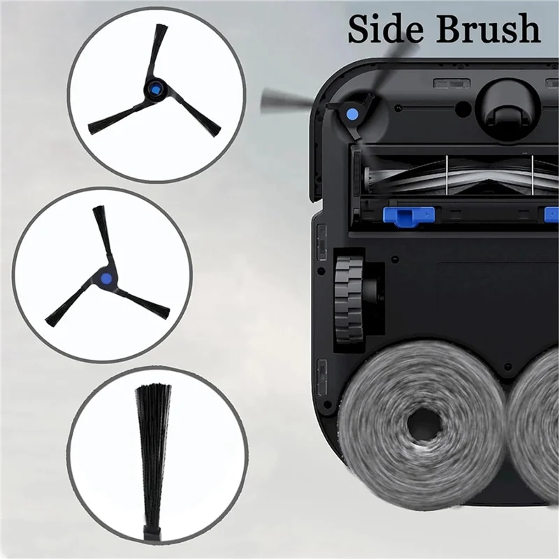 A97G cepillo principal Cepillo Lateral filtro fregona cepillo de limpieza accesorios para Ecovacs Deebot X2/ X2pro/ X2 Omni/ DEX86 aspiradora