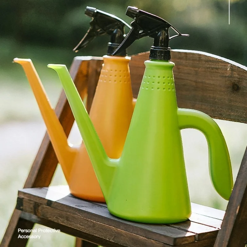 2‑in‑1 Garden Watering Can Sprayer Bottle Long Spout Plant Water Can Adjustable Nozzle Handheld Water Sprinkler Pot for Indoor O
