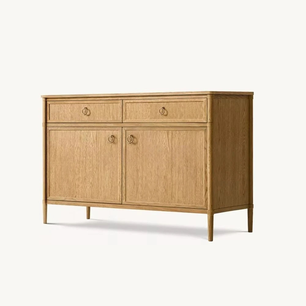Luxury modern solid wood kitchen sideboard self-service cabinet with drawers
