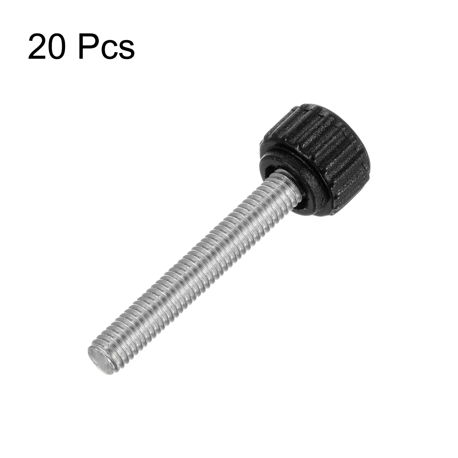 20Pcs Knurled Clamping Knob Thumb Screws M5 M6 Metric Thread 16mm Matte Head 8mm 10mm 12mm 16mm 20mm 25mm 30mm 35mm 40mm Length