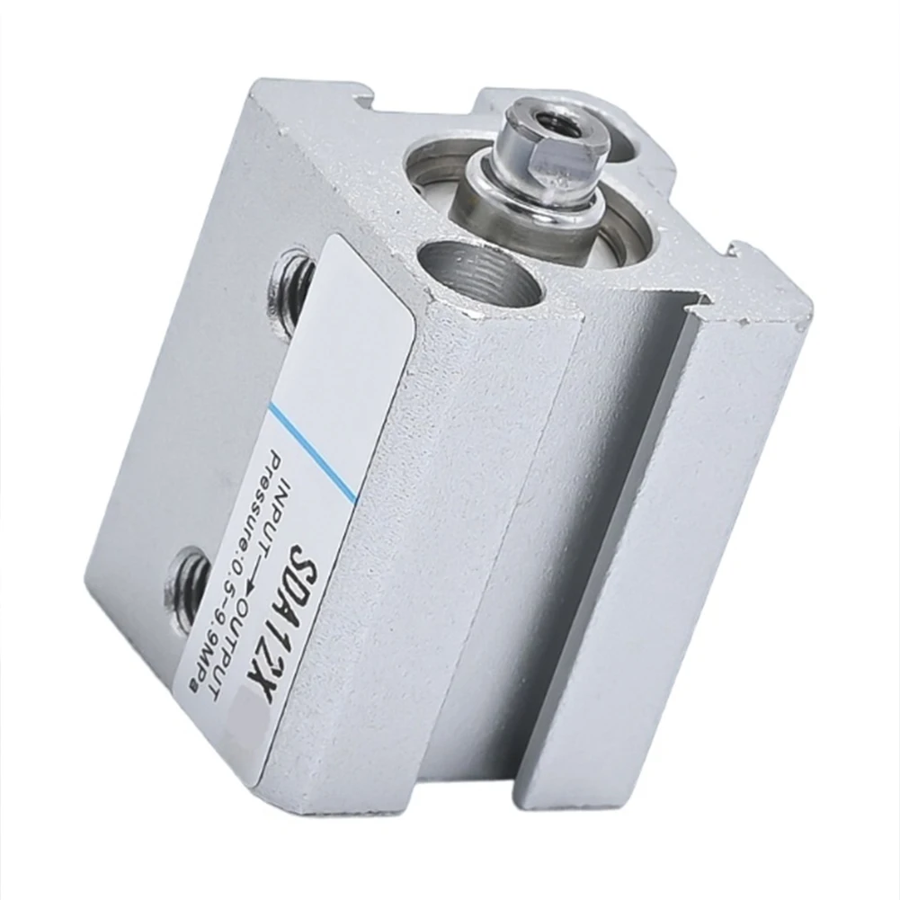 Compact Pneumatic Cylinder SDA12X50 Aluminum Alloy Double Acting Air Cylinder M5x0.8 Port For Robotics And Automation Systems