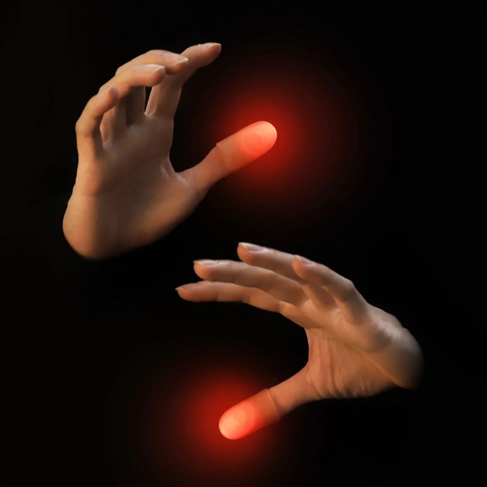 8 قطعة الإبهام السوبر مشرق وامض مصباح الاصبع للحزب الاطفال خدعة توهج عصا الجدة لعبة التبعي