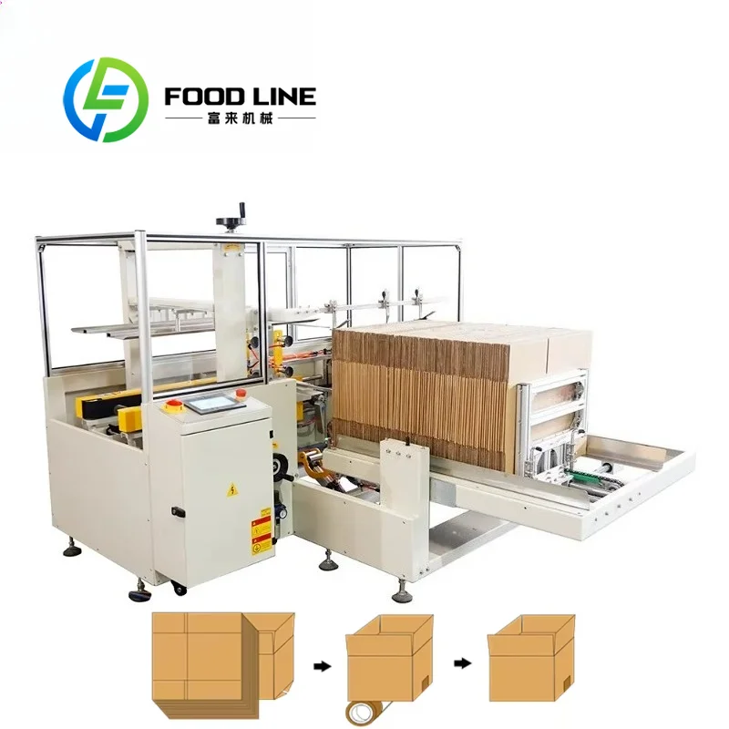 Automatic Carton Erector Supporting Automatic Carton Forming Process Intelligent Control For Neat Box Arrangement And Assembly