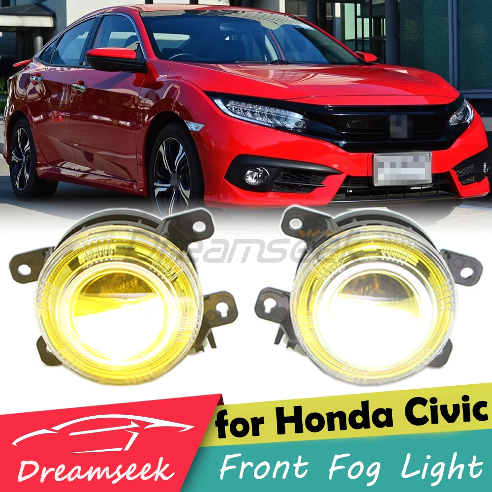 LED Fog Light for Honda Civic Sedan Hatchback Type R FC FL1 FK7 FK8 2016-2021 Front Bumper Driving Lamp Foglight Auto Accessory
