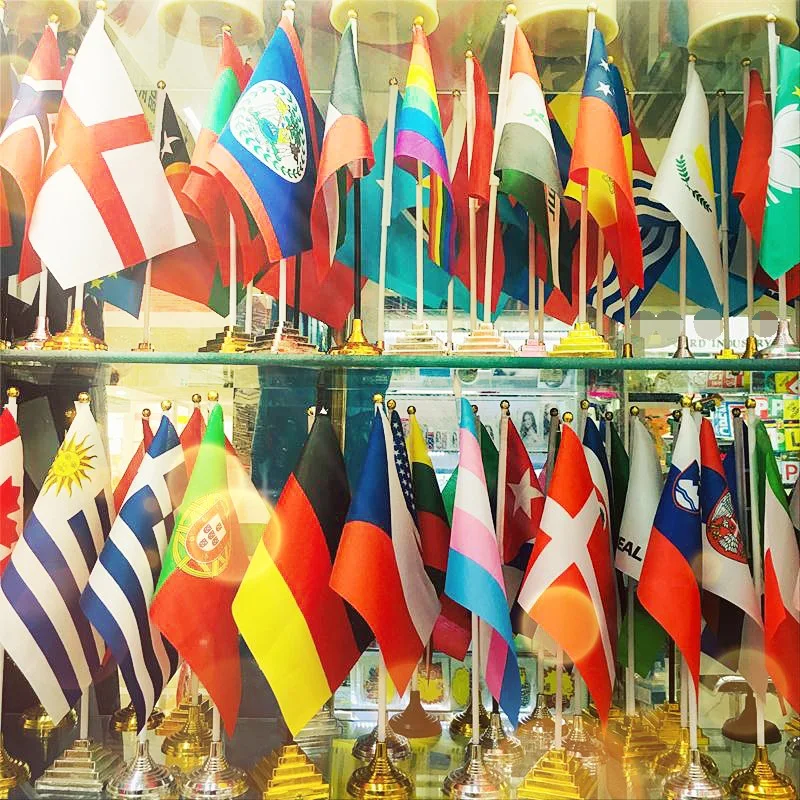 Z-ONE FLAG  Cambodia Hand Flag 14*21cm Cambodian National Flag Hand Held Waving Small Flag Indoor Outdoor Home Decor view 6