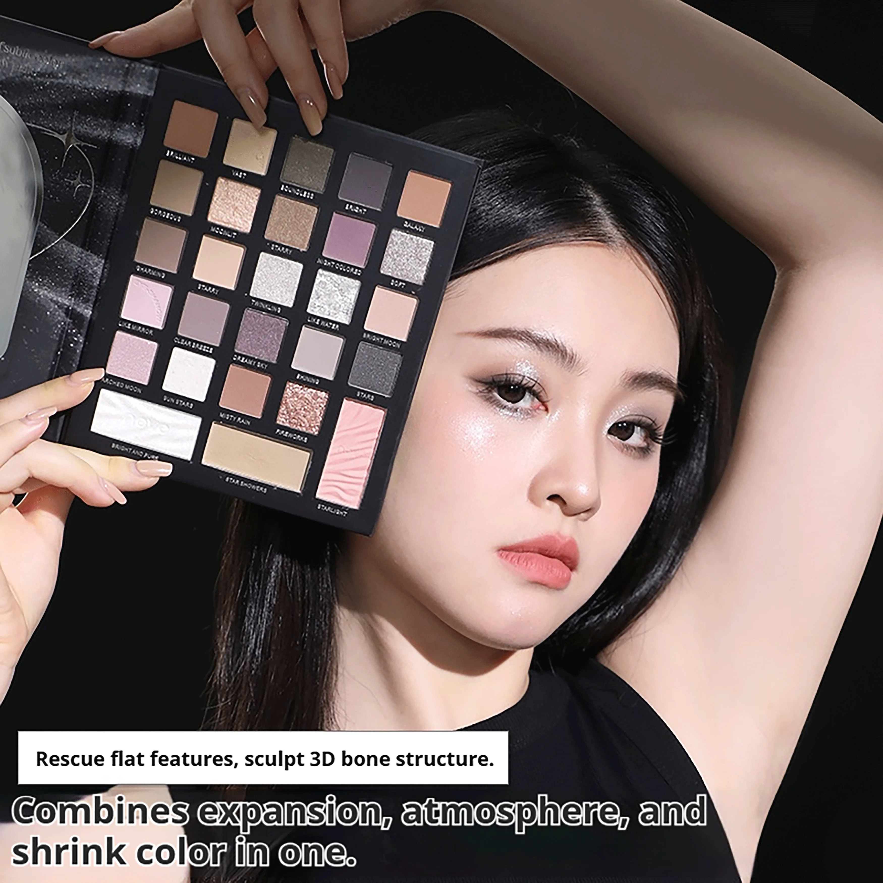 27-Shade Multi-Functional Eyeshadow Palette Matte, Pearl, Contour, Blush & Highlight Suitable for Everyday Makeup and Stage Use