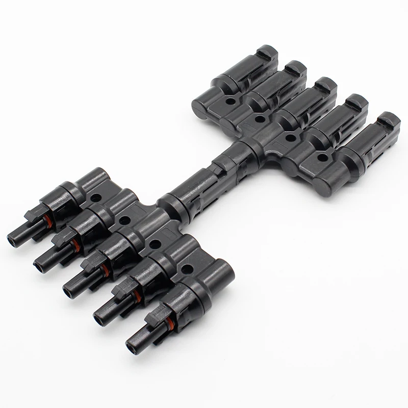 1Pairs x 5T Connector male and female, 5 Branch Solar Panel Connector used for Solar module parallel connection IP67