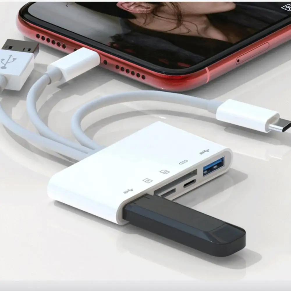 OTG USB อะแดปเตอร์มัลติเมมโมรี่กล้องสำหรับ Lightning TO Micro SD TF ชุดเครื่องอ่านการ์ดสำหรับ iPhone iPad สำหรับ Apple MacBook แล็ปท็อป Xiaomi