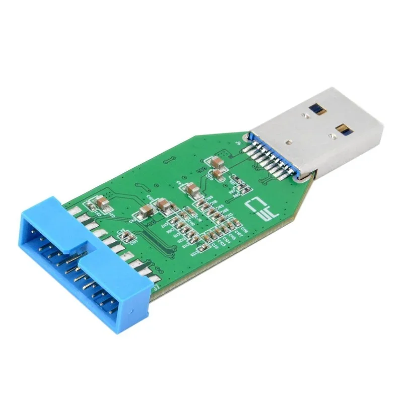 Single Port USB 3.0 Type A Male To Female 20-Pin Connector Female Hub Adapter Motherboard Socket 20-Pin To HUB