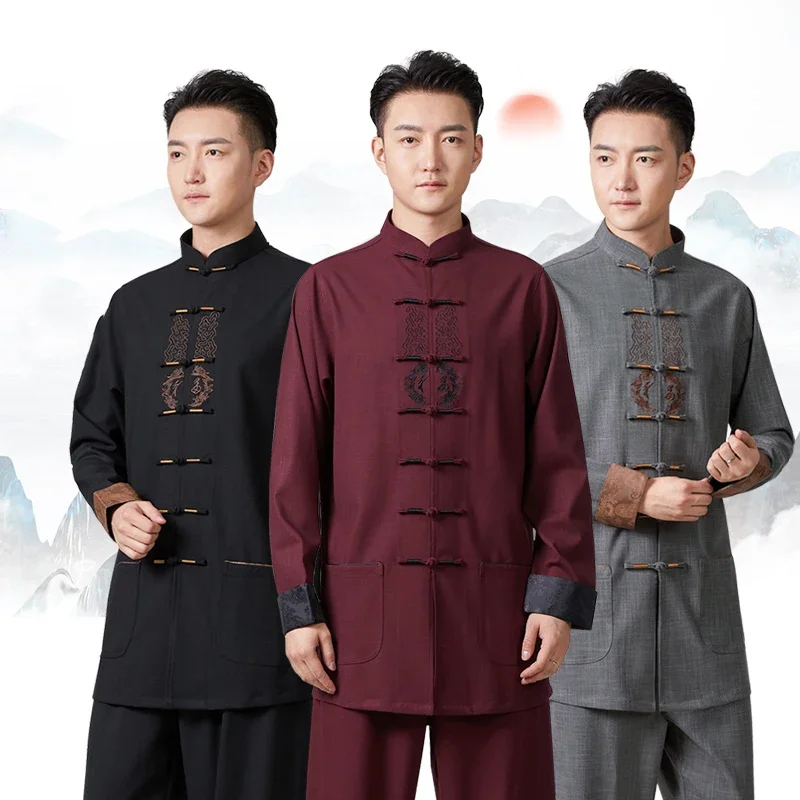 

Kun Master Kung Fu Dress Martial Art Uniform Tai Chi Clothes Wushu Clothing Unisex Women And Men Embroidery 2023 New Style