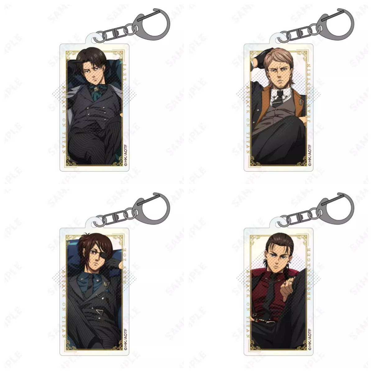 Llavero de acrílico de anime con personajes de Juego Hange Zoe, Hans, Eren Yeager, Levi Ackerman, Jean Kirstein, muñeco colgante, regalo