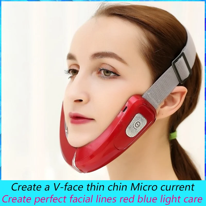 

Electric Facial Beauty Device, Micro Current, Create A V-face, Thin Chin, Create Perfect Lines, Red Blue Light Care ML-079