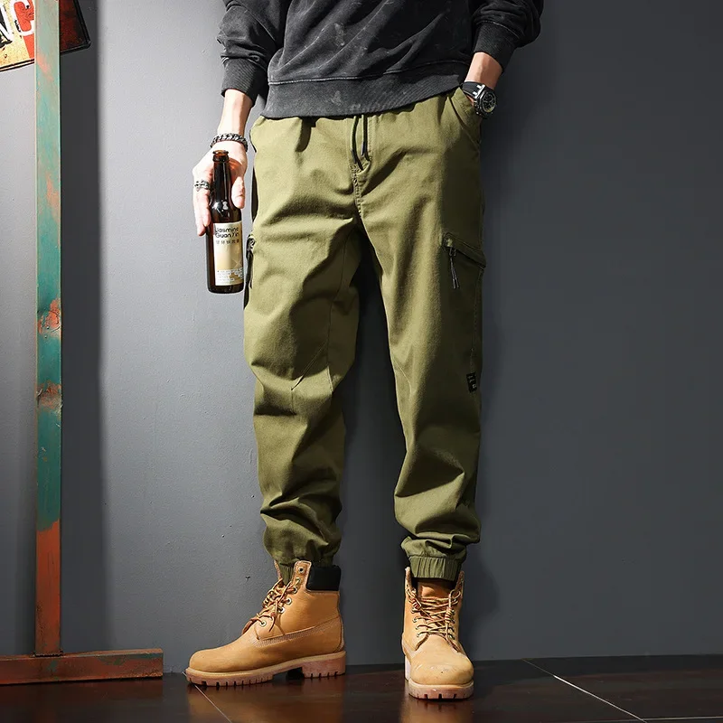 Cargo Trousers Men 8XL 7XL 6XL Plus Size Sweatpants Black Army Green Military Safari Stretched Cotton Joggers Ankle Length Pants