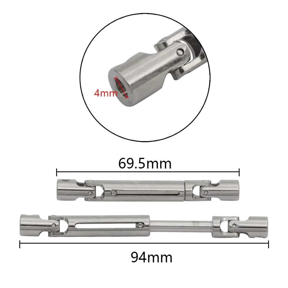 MN78 MN82 LC79 Metallantriebswelle CVD Antriebswelle mit 3 mm bis 4 mm Wellenhülse – 1/12 RC Car Upgrade-Teile und Zubehör