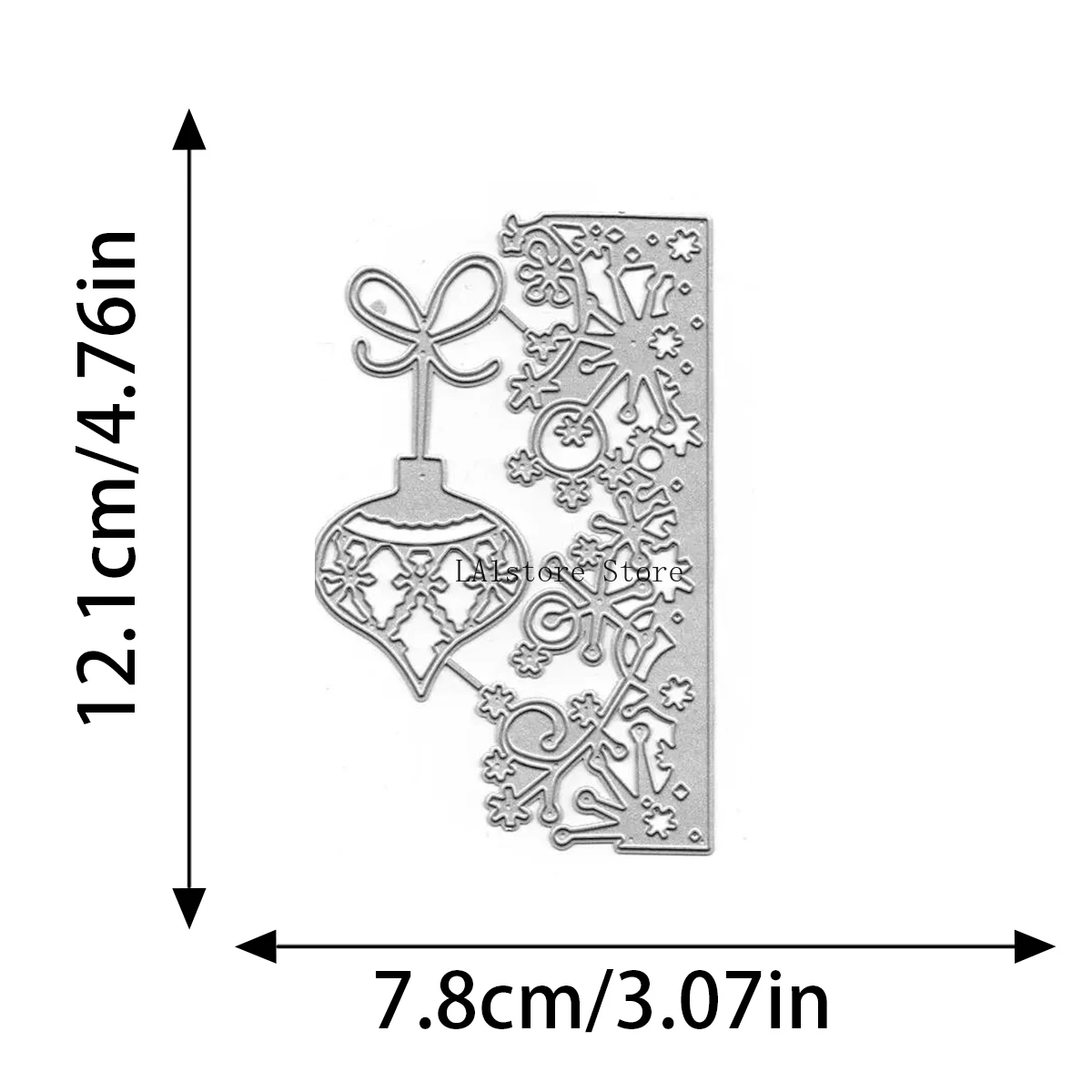 Christmas Lantern Snowflake Greeting Card Metal Die Cut Embossing Scrapbook DIY Handbook Carbon Steel Mold 2024 New Arrival