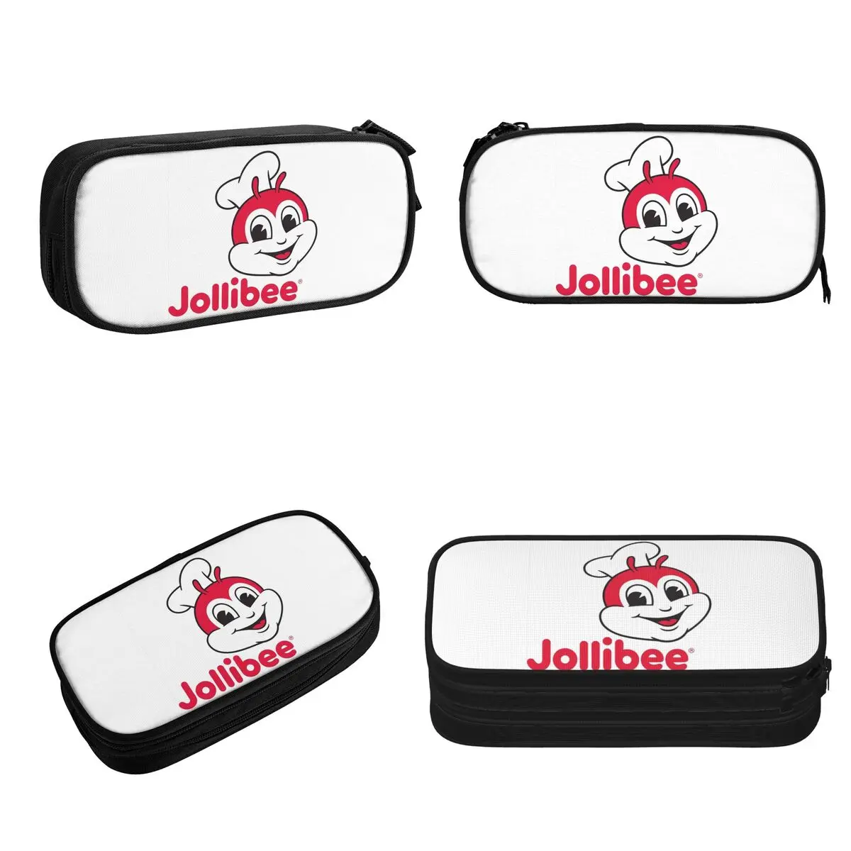 Imagem -02 - Retro Jollibee Pencil Cases Grande Capacidade Pen Bags Pen Box Pencil Pouch para Meninos e Meninas Estudantes Papelaria Escola e Escritório