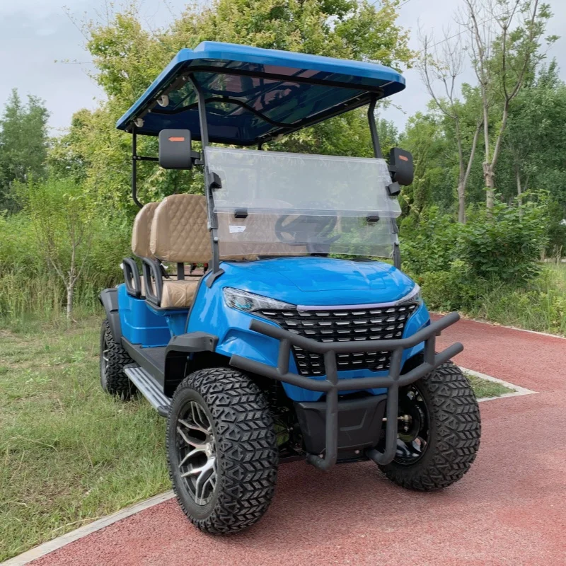 2+2 4 Seater Electric Golf Cart (Lithium Battery Version)Golf Cart Equipped With 14 Inch Wheel Aluminum Seat With Headrest