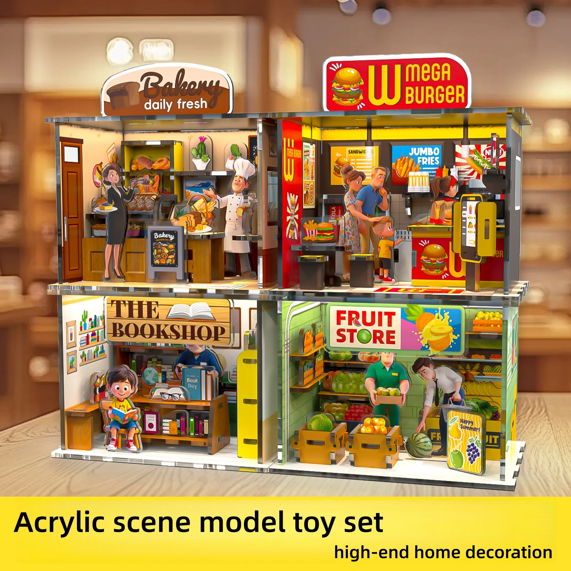 Acrylic miniature scene model kits, home decorations, assembly models, unique and creative birthday and Christmas toys gifts
