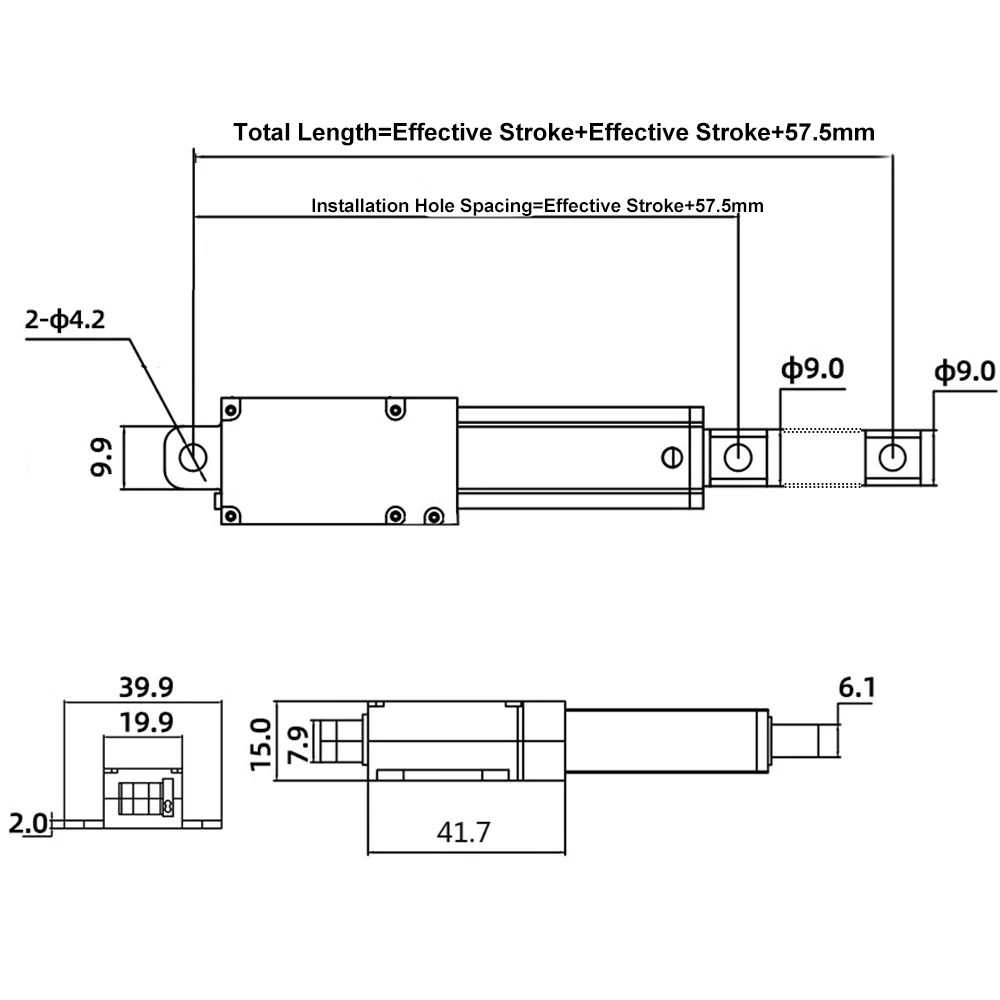 Micro Linear DC6V/12V/24V Thrust Actuator Mini Electric Cylinder Push Rod10-200mm Stroke for Remote Controls Robotics Automation - Image 6