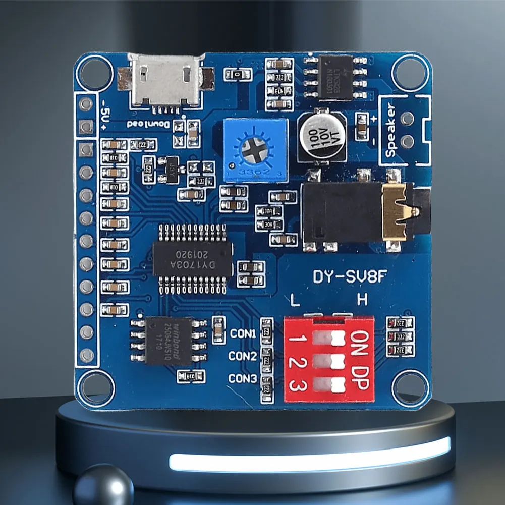 DY-SV8F وحدة تشغيل الصوت الصوتي UART I/O تشغيل الزناد 64 ميجابت لوحة تخزين فلاش 8 متر لبطاقة SD/TF #2