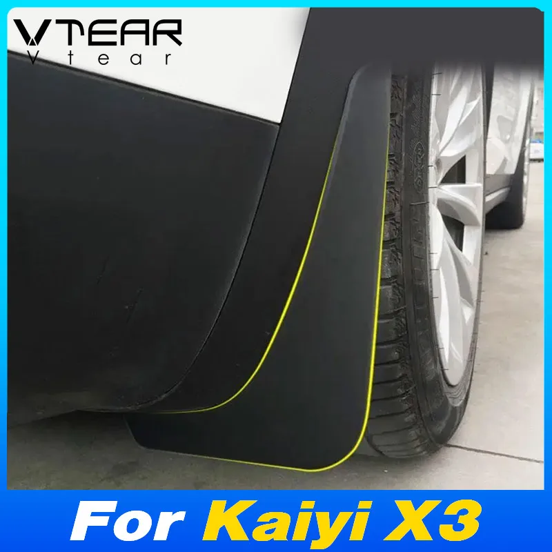 Vtear Car Wheel Fender Guards Cover Mudguards Front Rear Decoration Anti-Splash Trim Exterior Accessories For Kaiyi X3 2023 2024