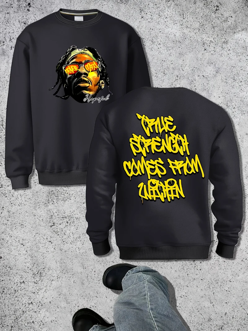 

Аватар рэпера в аниме 2200, осенне-зимняя толстовка с круглым вырезом для мужчин и женщин.