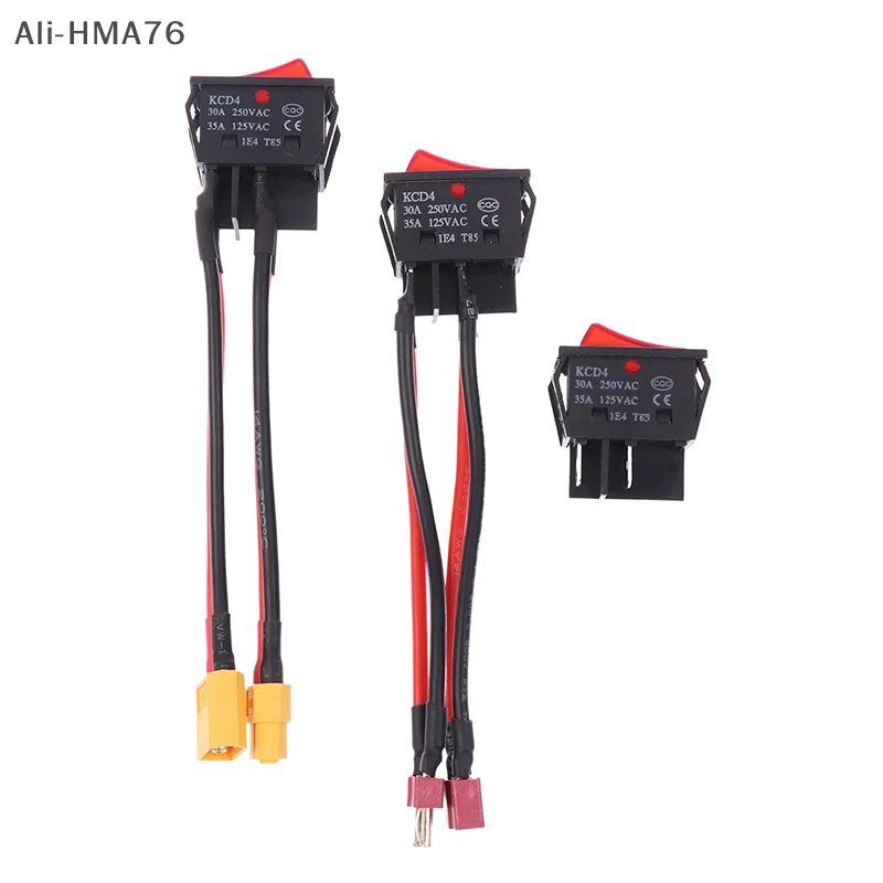 HMA76-30A 12V 24V Battery Main Switch Large Current On-off With XT60/T Plug RC Tug/Bait Boat 550 775 Brushed Motor