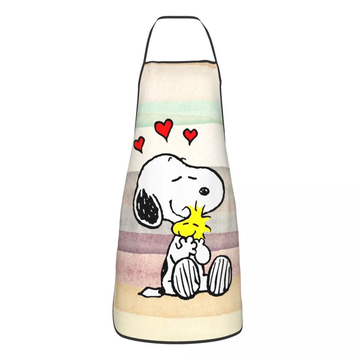 Custom Funny Cute Cartoon Snoopy Bib Aprons Women Men Unisex Kitchen Chef Tablier Cuisine for Cooking Baking Gardening