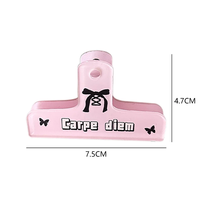 Clipes acrílicos multifuncionais, Cute Simple Handbook Storage Tools Papel de teste Pasta de Clipe de Cauda Longa