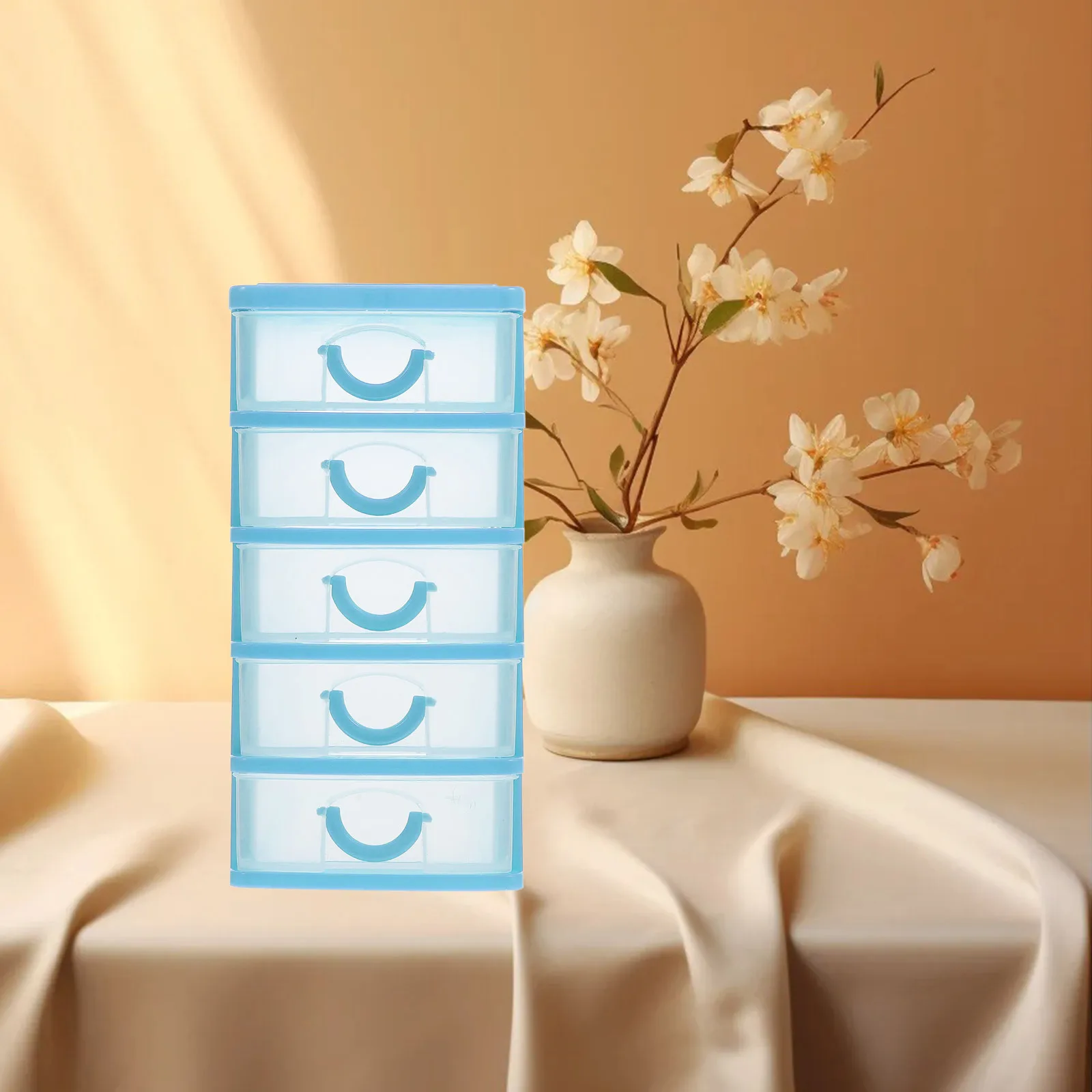 

5 Layer Desktop Storage Organizer Clear Drawer Unit for Office Stationery Jewelry Makeup Transparent Desk Accessories Organizer