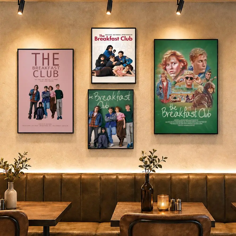 Classic Movie T-The Breakfast ClubS Poster Vintage Retro Anime Poster Stickers Peel and Stick Wall Art Home Decor