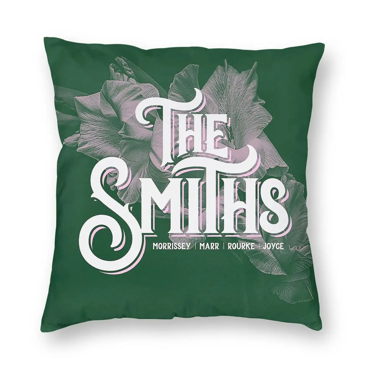 The Smiths Band Gladiolus ساحة المخدة البوليستر الكتان المخملية نمط البريدي وسادة رمية مزخرفة غطاء وسادة المنزل