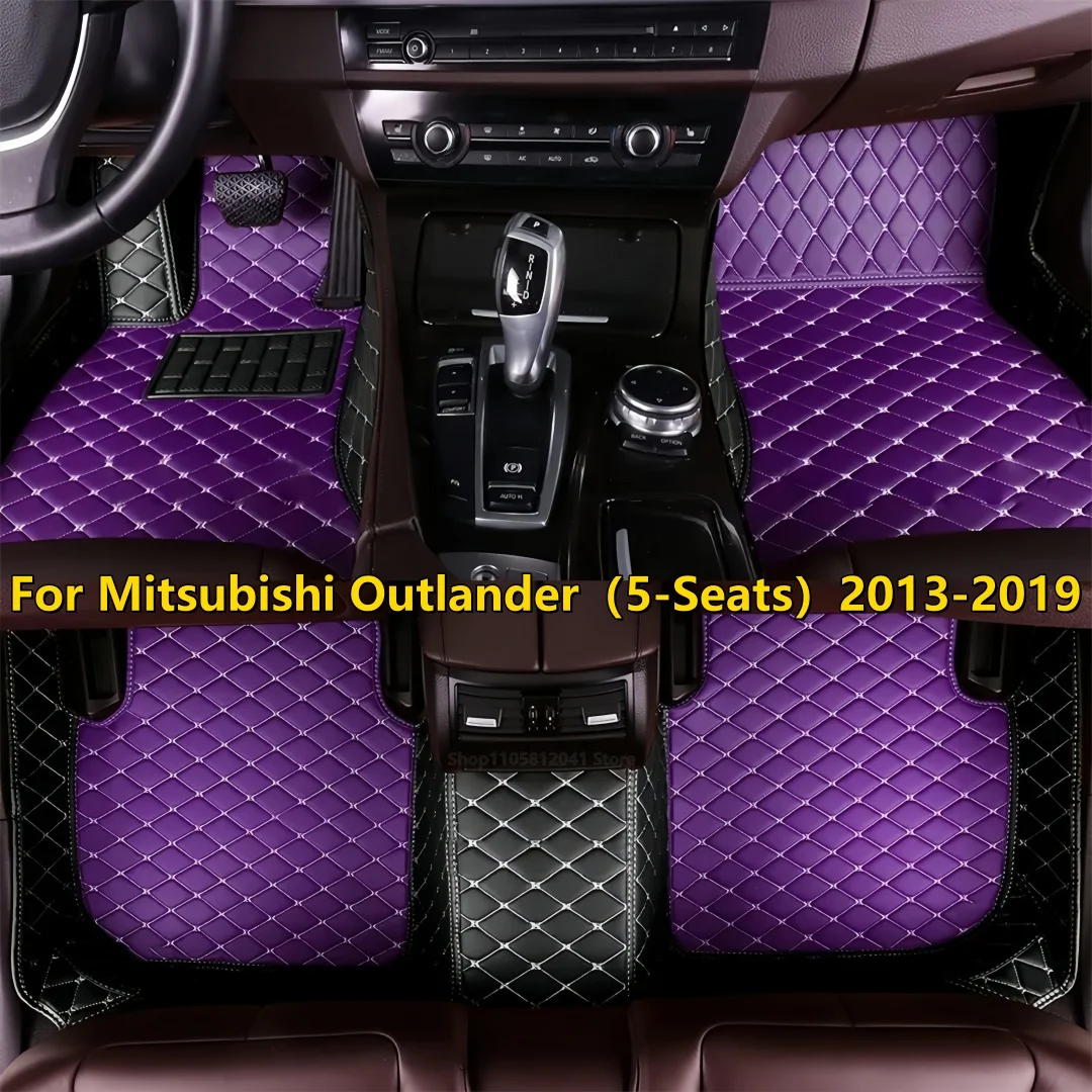 Auto Custom Car Floor Mats For Mitsubishi Outlander（5-Seats）2013 2014 2015 2016 2017 2018 2019 Auto Carpets Foot Coche Accessori